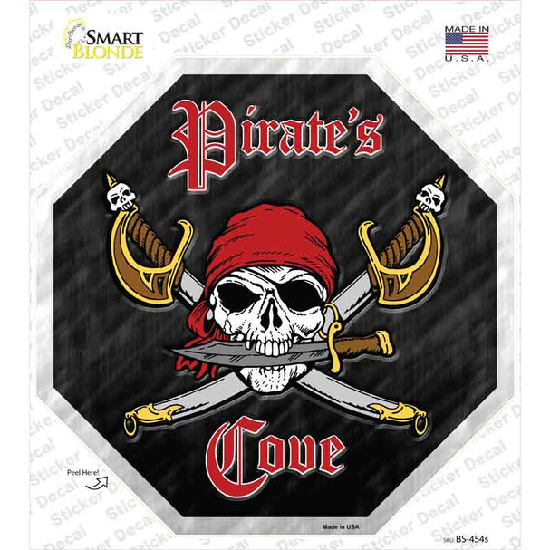 Pirates Cove Novelty Octagon Sticker Decal