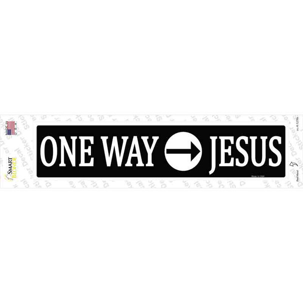 One Way Jesus Novelty Narrow Sticker Decal