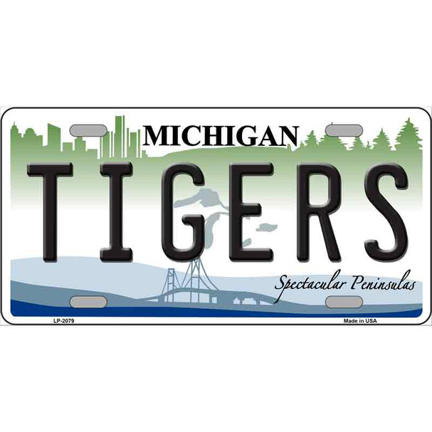 Tigers Michigan State Metal Novelty License Plate