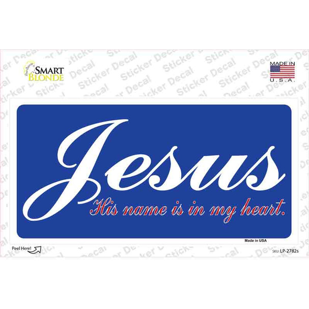 Jesus Blue Novelty Sticker Decal