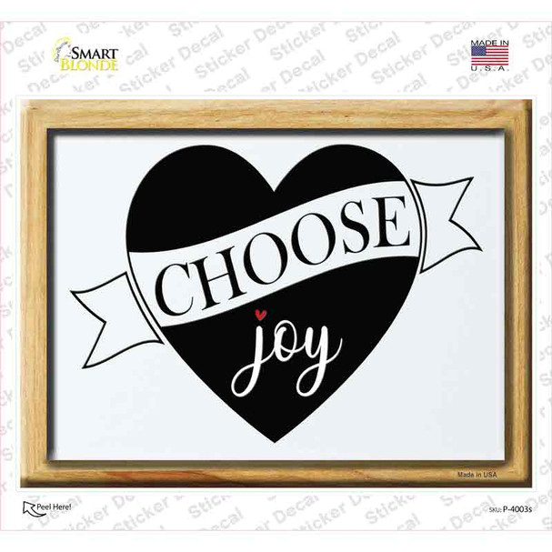 Choose Joy Heart Novelty Rectangle Sticker Decal