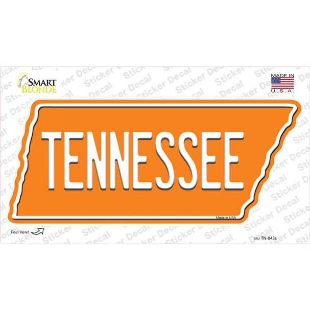 Tennessee Novelty Tennessee Shape Sticker Decal