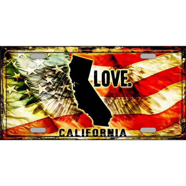 California Love Metal Novelty License Plate