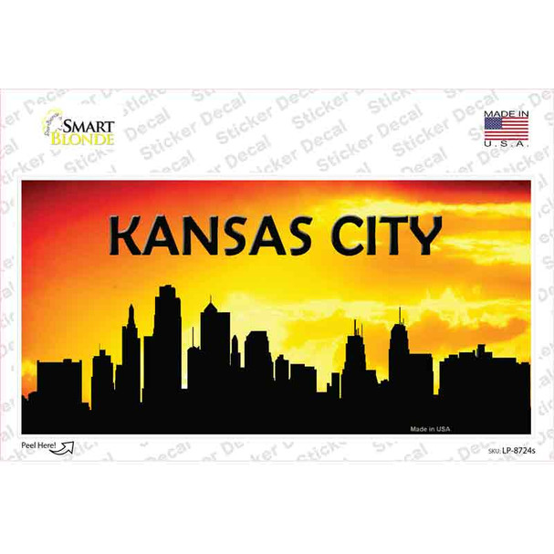 Kansas City Silhouette Novelty Sticker Decal