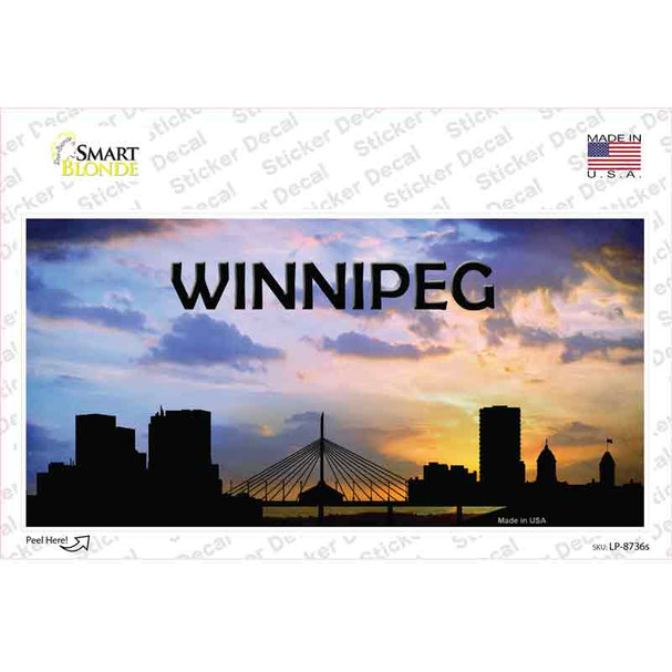 Winnipeg Silhouette Novelty Sticker Decal