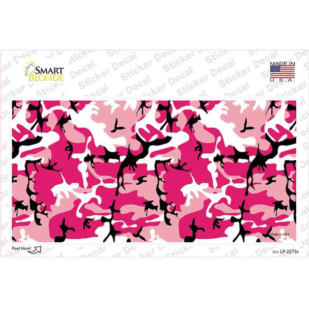 Pink Camouflage Novelty Sticker Decal