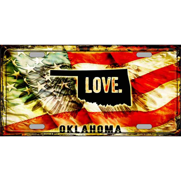 Oklahoma Love Metal Novelty License Plate