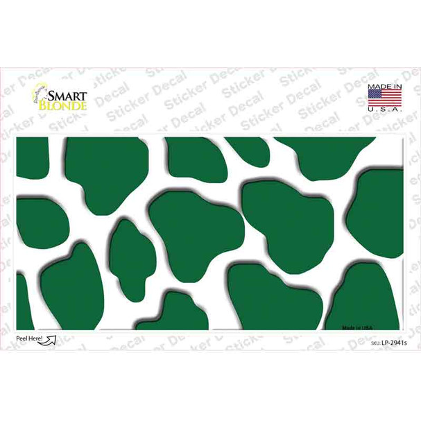 Green White Giraffe Novelty Sticker Decal