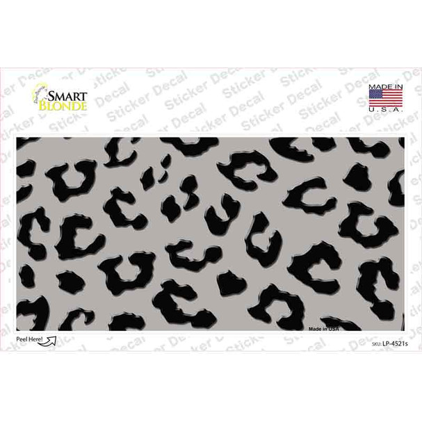 Grey Black Cheetah Novelty Sticker Decal