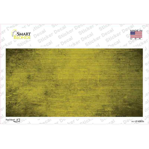 Yellow Oil Rubbed Solid Novelty Sticker Decal