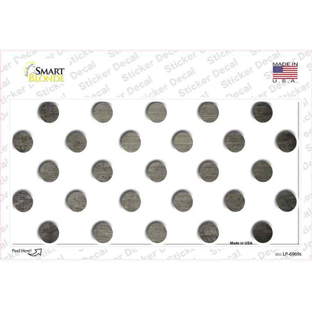 Tan White Dots Oil Rubbed Novelty Sticker Decal