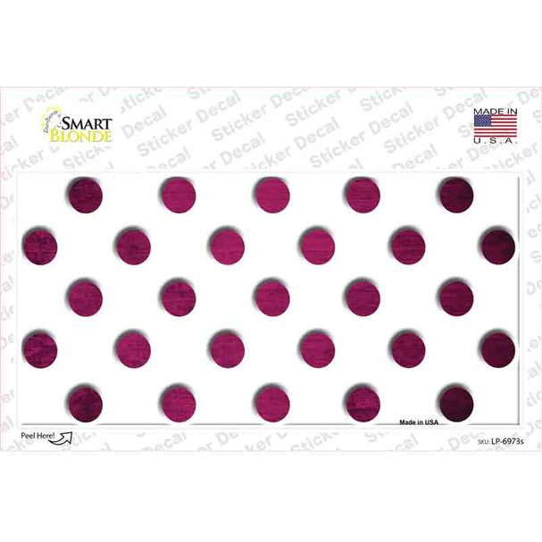 Pink White Dots Oil Rubbed Novelty Sticker Decal
