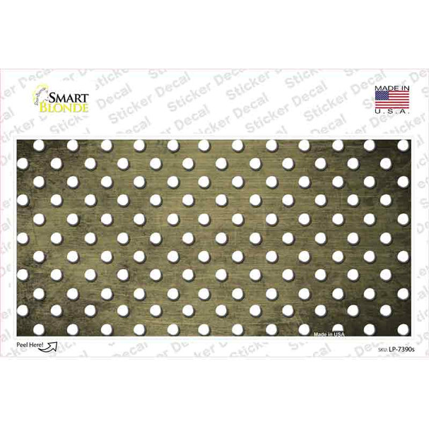 Gold White Small Dots Oil Rubbed Novelty Sticker Decal