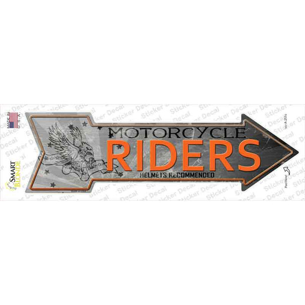 Motorcycle Riders Novelty Arrow Sticker Decal