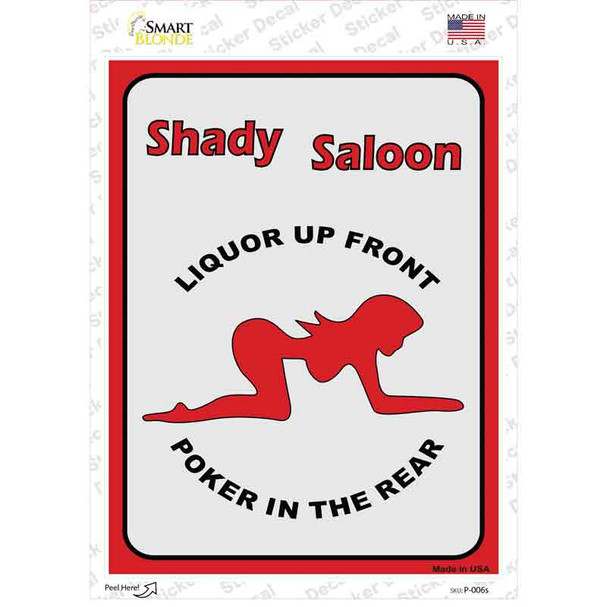 Shady Saloon Novelty Rectangle Sticker Decal