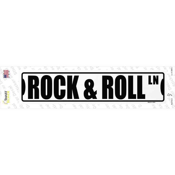 Rock and Roll Ln Novelty Narrow Sticker Decal