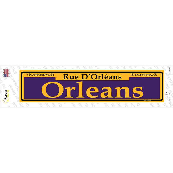 Orleans Purple Novelty Narrow Sticker Decal