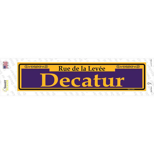 Decatur Purple Novelty Narrow Sticker Decal