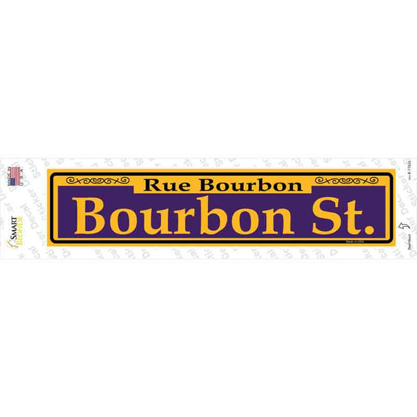 Bourbon St. Purple Novelty Narrow Sticker Decal