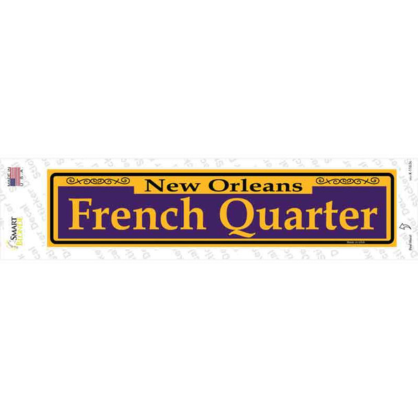 French Quarter Purple Novelty Narrow Sticker Decal