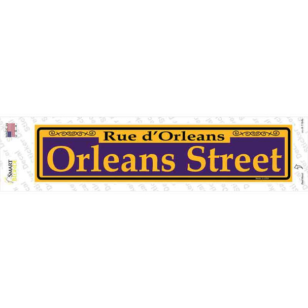 Orleans Street Purple Novelty Narrow Sticker Decal