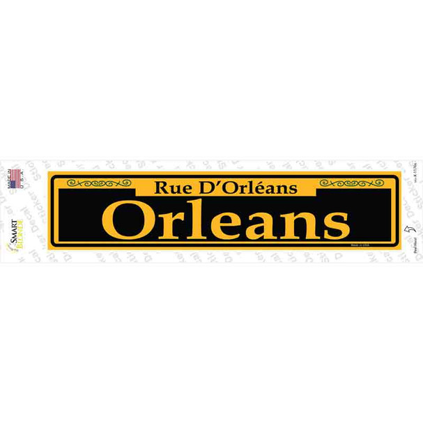 Orleans Yellow Novelty Narrow Sticker Decal