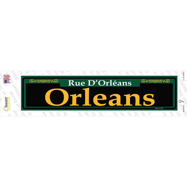 Orleans Green Novelty Narrow Sticker Decal