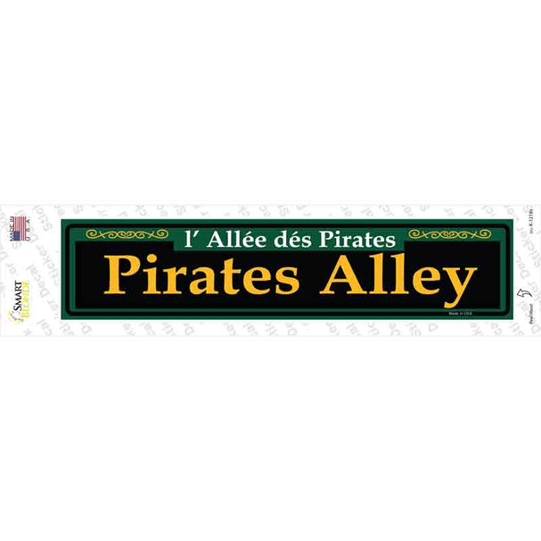 Pirates Alley Green Novelty Narrow Sticker Decal