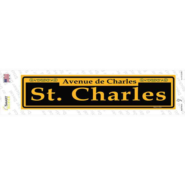 St. Charles Yellow Novelty Narrow Sticker Decal