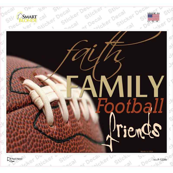 Football Family Novelty Rectangle Sticker Decal