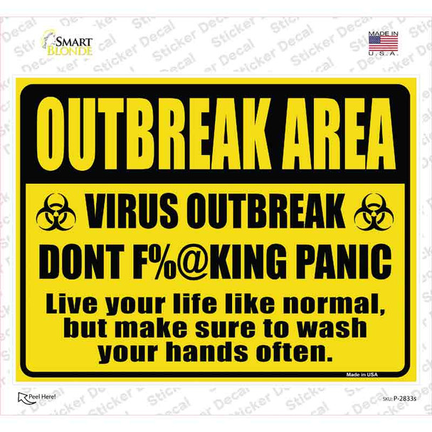 Outbreak Area Novelty Rectangle Sticker Decal