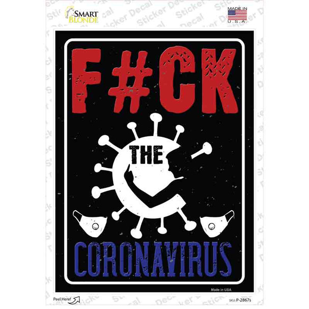 F The Virus Novelty Rectangle Sticker Decal