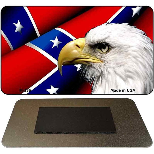 Confederate Flag With Eagle Novelty Metal Magnet M-155