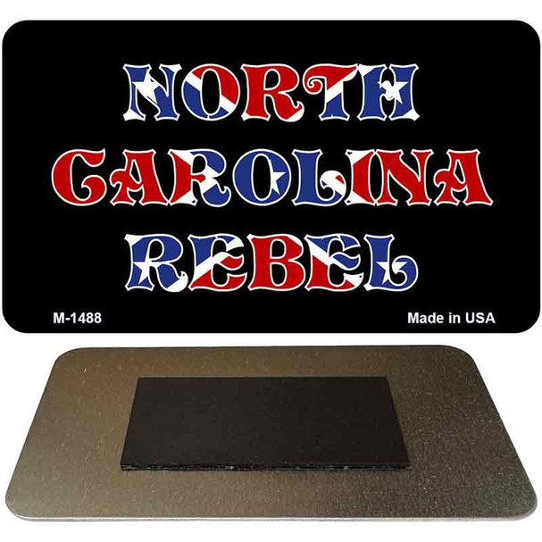 North Carolina Rebel Novelty Metal Magnet M-1488