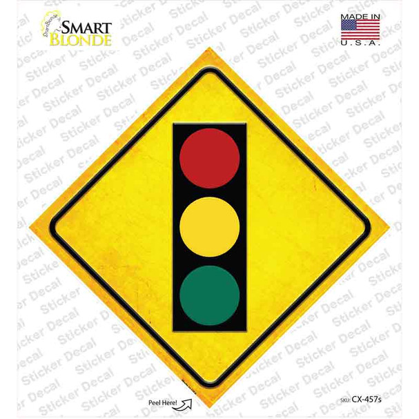 Traffic Signal Novelty Diamond Sticker Decal