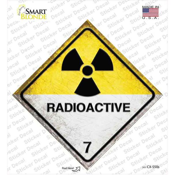 Radioactive 7 Small Novelty Diamond Sticker Decal