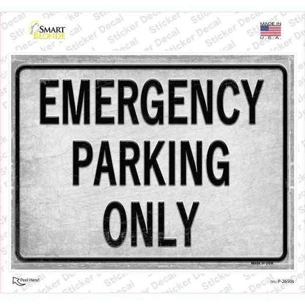 Emergency Only Novelty Rectangle Sticker Decal