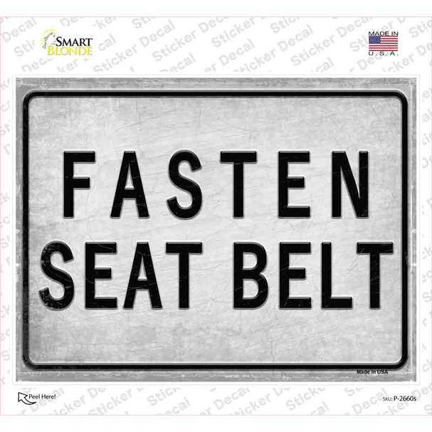 Fasten Seatbelt Novelty Rectangle Sticker Decal