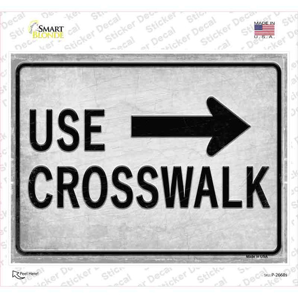 Use Crosswalk Novelty Rectangle Sticker Decal