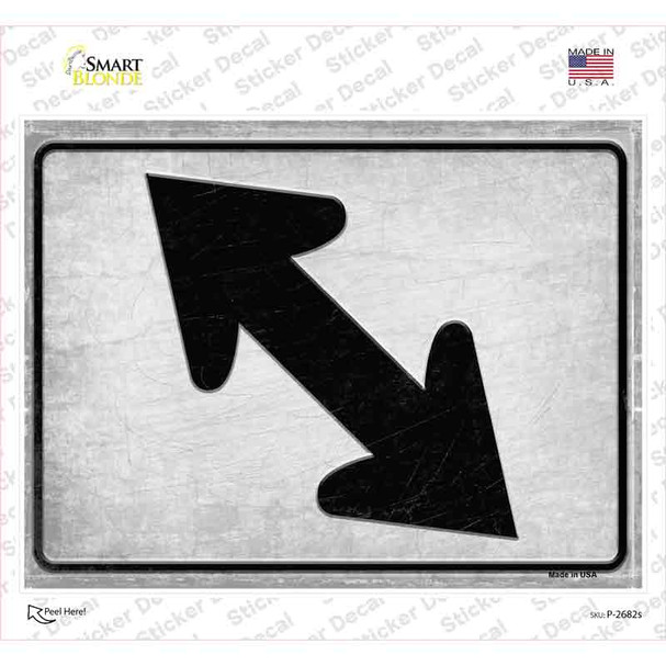Diagonal Left and Right Novelty Rectangle Sticker Decal