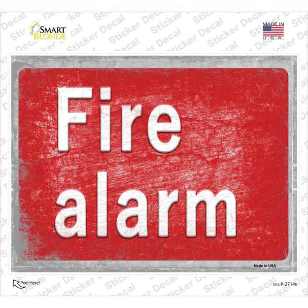 Fire Alarm Novelty Rectangle Sticker Decal