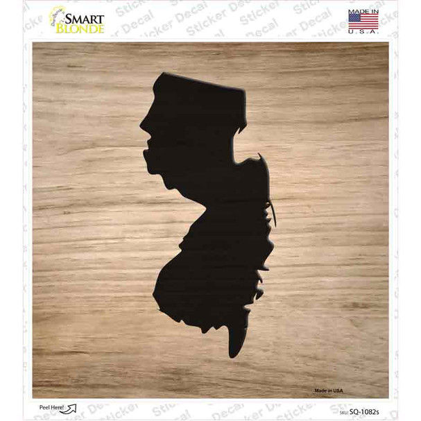 New Jersey Shape Letter Tile Novelty Square Sticker Decal