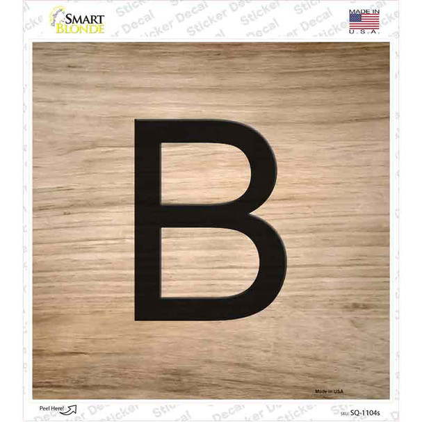 B Letter Tile Novelty Square Sticker Decal