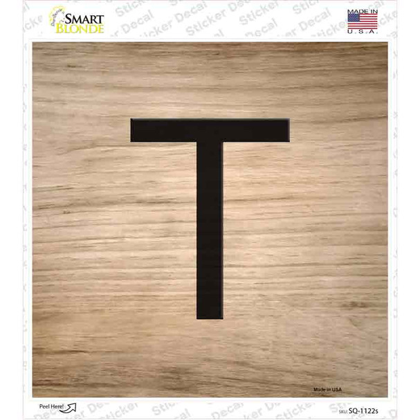 T Letter Tile Novelty Square Sticker Decal