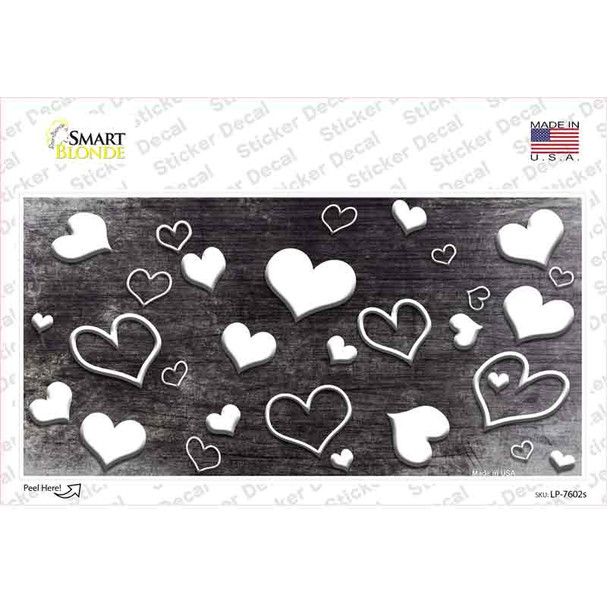 Black White Love Oil Rubbed Novelty Sticker Decal
