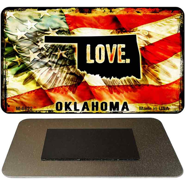 Love Oklahoma Novelty Metal Magnet M-8622
