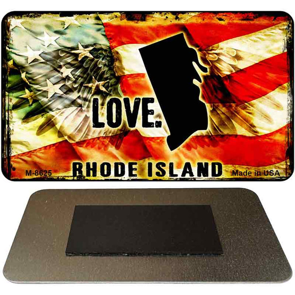 Love Rhode Island Novelty Metal Magnet M-8625