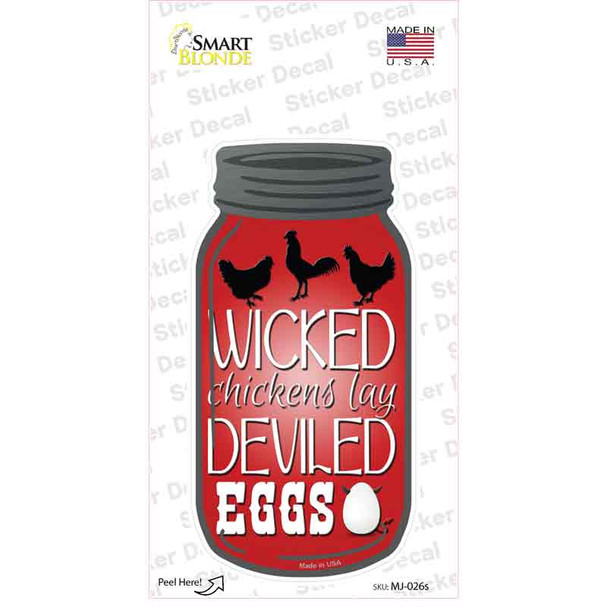 Wicked Chicken Deviled Eggs Novelty Mason Jar Sticker Decal