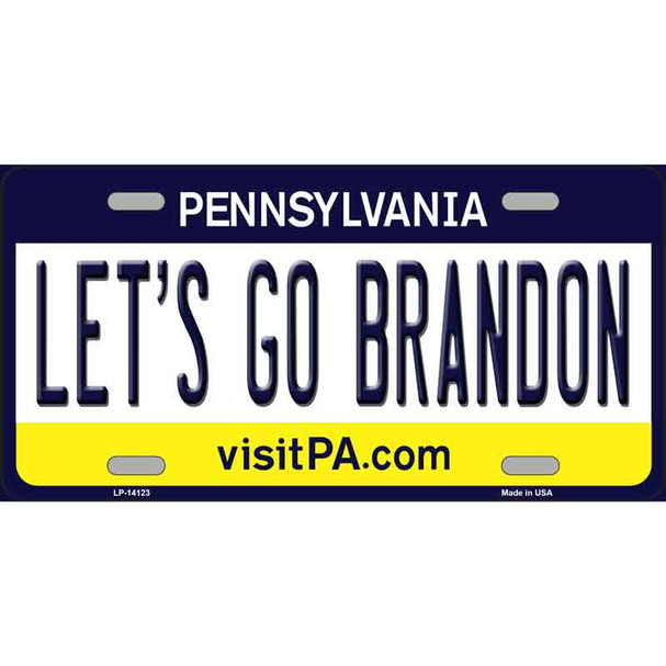 Lets Go Brandon PA Novelty Metal License Plate