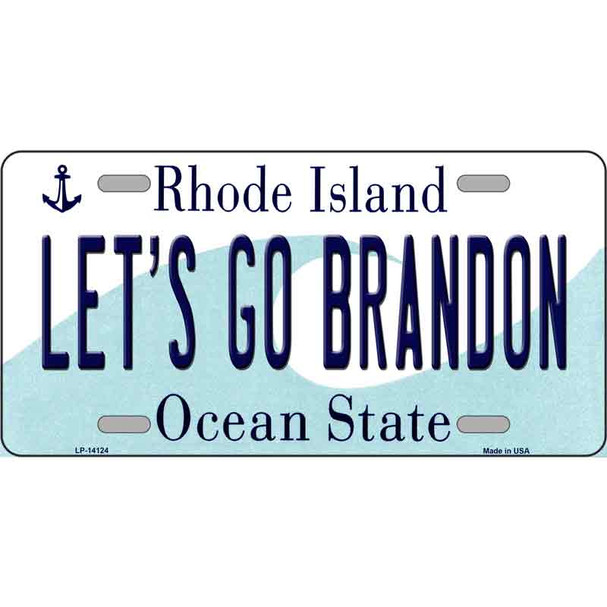 Lets Go Brandon RI Novelty Metal License Plate